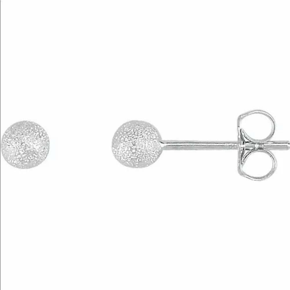 4mm Stardust Silver Stud Earrings